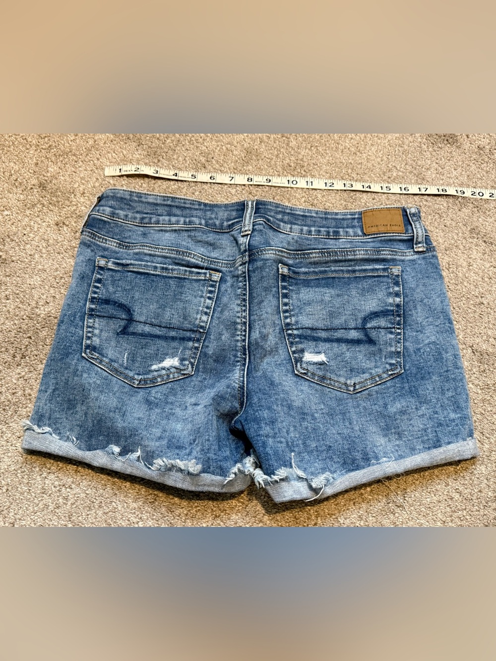 American Eagle Outfitters Distressed Midi Shorts - Picture 2 of 4